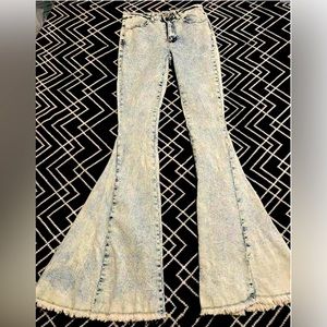 Brooklynns Distressed Blue Flare Jeans